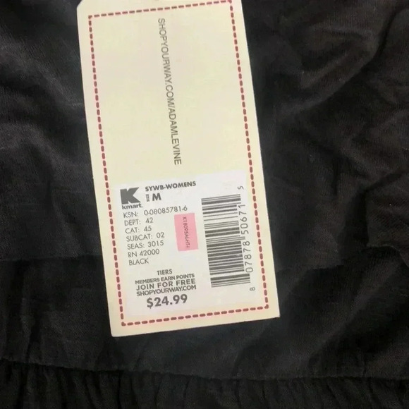 💥🆕Adam Levine Black Soft Ruffled Tube Top M🆕 - Picture 4 of 5